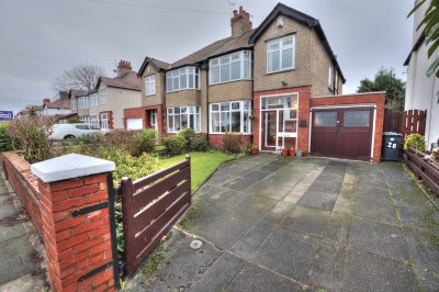 Chesterfield Road, Crosby, semi detached family house, four bedrooms, sunny mature rear garden, front garden, driveway, garage, close to schools, no chain.