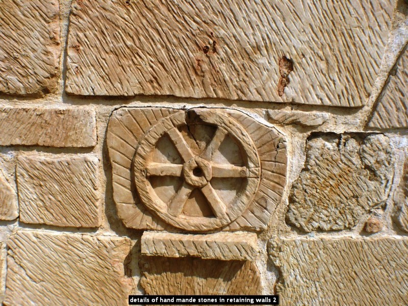 details of hand mande stones in retaining walls 2