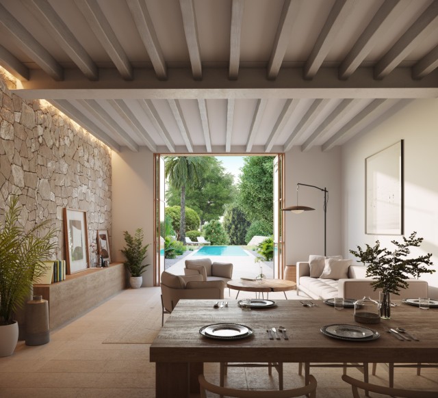 CAM20279 Luxury personalised town house renovation with pool in the centre of Campanet