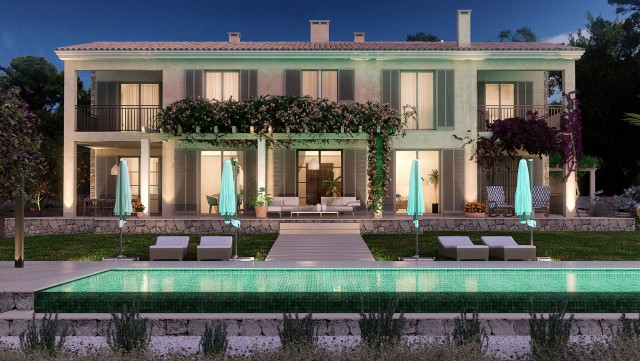 SAN40507 Luxury country villa with sea views to be built near Santanyi, Mallorca