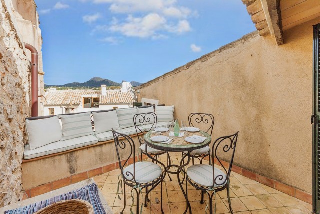 Charming town house near the centre in Pollensa with lovely views to the port and mountains