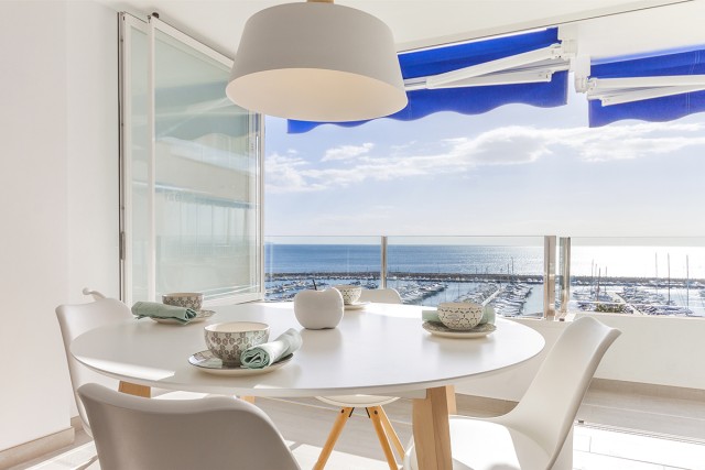 Renovated apartment with views of the community garden, harbour and open sea in Puerto Portals