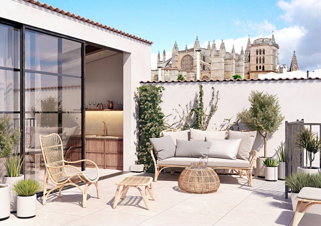 Wonderful penthouse with private roof terrace, in the old town of Palma de Mallorca