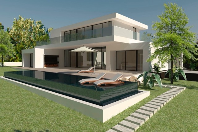 Modern villa project close to the golf course in Santa Ponsa