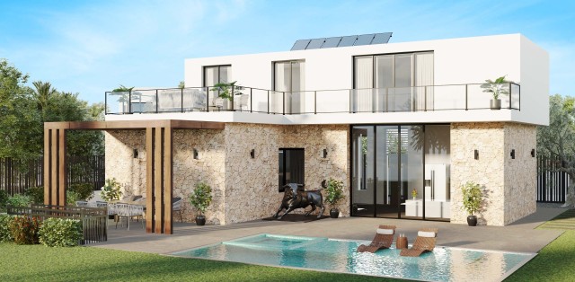Newly built contemporary style villa 5 minutes from the sea in Campos