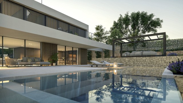 Designer villa with pool and mountain views, near the beaches in Cal Vinyes