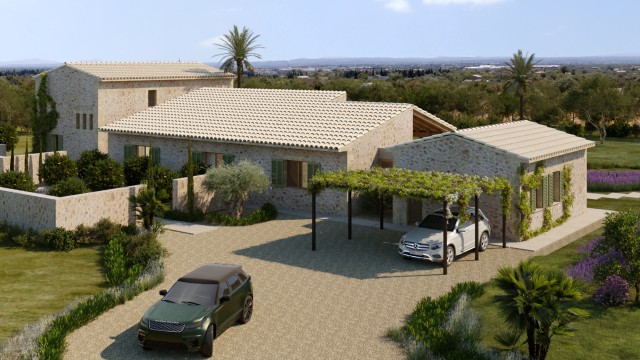 BIN52953 Newly built, stone-clad country villa with glorious gardens in a peaceful location near Binissalem