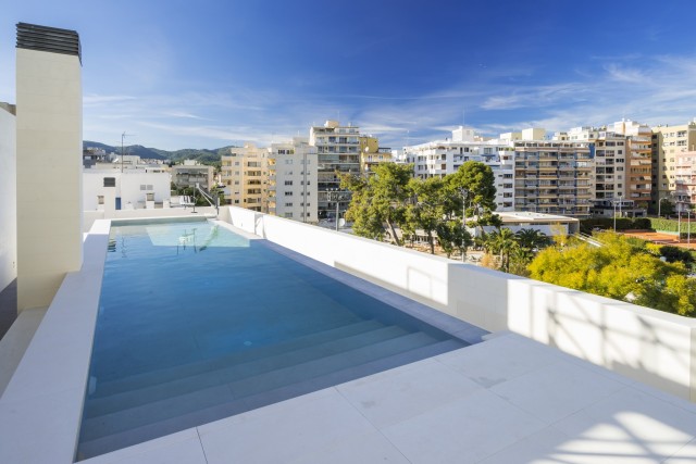 SWOPAL10240 Newly built aparment with community pool on roof terrace in Palma