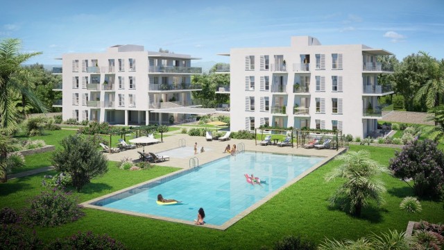 Compass is a development of 2-bedroom apartments, with Mediterranean style architecture and where the predominant colour is white