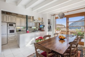 Spacious town house with panoramic views just off the famous Calvari steps in Pollensa