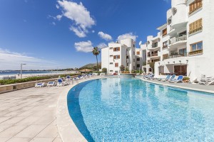Frontline apartment offering delightful sea views in a well maintained complex in Puerto Alcudia