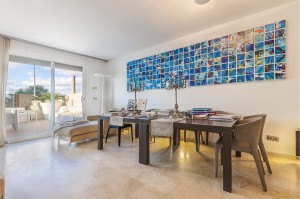 Frontline home with direct sea access, private garden and communal pool in Llucmajor