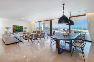 Frontline luxury villa with chic interiors and awesome views over Pollensa bay in Bonaire
