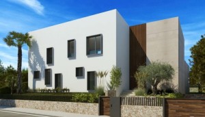 Luxurious contemporary villa under construction with pool and sea views in Bon Aire
