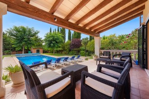 Charming four bedroom Mallorcan villa set in a lovely garden in a peaceful area near Pollensa