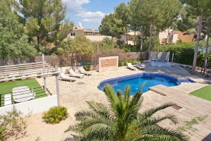 Modern Ibiza-style villa with a charming garden in Sol de Mallorca