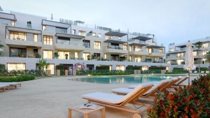Apartment with garden, community pools and parking in new construction in Santa Ponsa