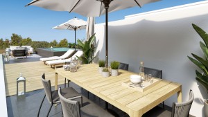 Apartment with private top terrace of new construction in Santa Ponsa