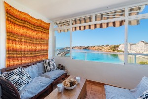 Panoramic sea view apartment with covered terrace in El Toro, Port Adriano
