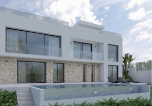Project for a 5 bedroom deluxe villa with pool and garage in Camp de Mar, Andratx