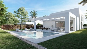 5 Bedroom villa top quality elements, a pool and garden in Sol de Mallorca