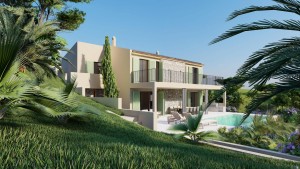 Plot with building licence and approved villa project in Calvia