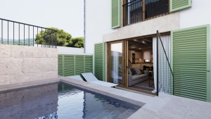 Modernised village house with private pool and garden in Pollensa old town