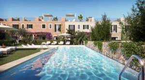 New apartments on a modern development in the town of Ses Salines