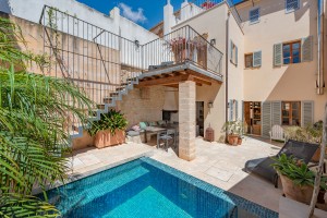 Impeccable village house with lavish pool and terraces in Pollensa old town