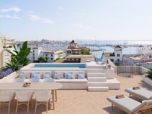 Newly built development close to the harbour in palma
