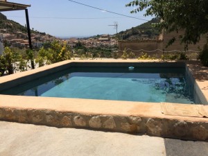 Country finca with pool and elevated views across the village of Bunyola