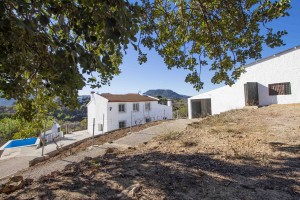 Spanish farmhouse surrounded by almond and olive groves
