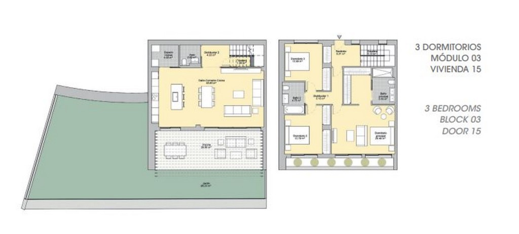 3 bedrooms plan
