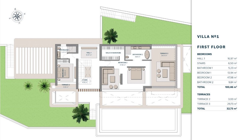 first floor plan villa 1
