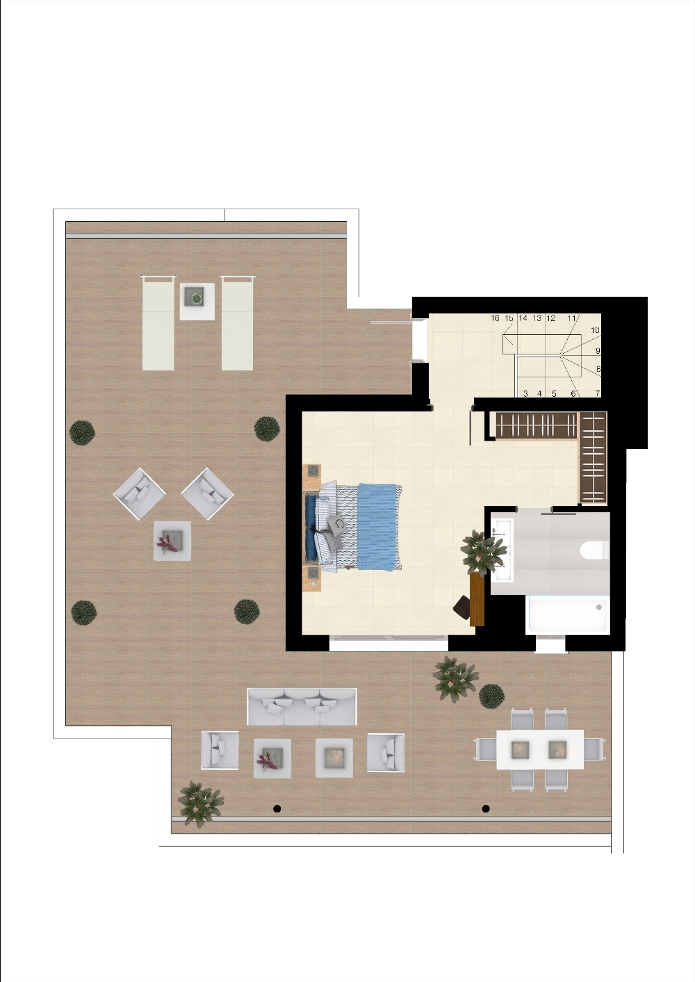 Example floor plan penthouse