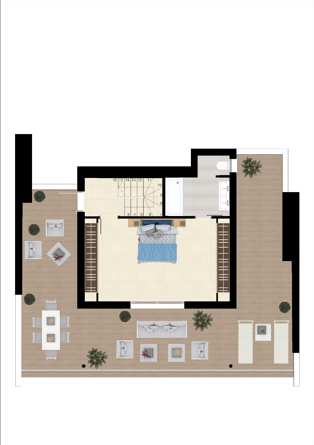 Examplor floor plan penthouse