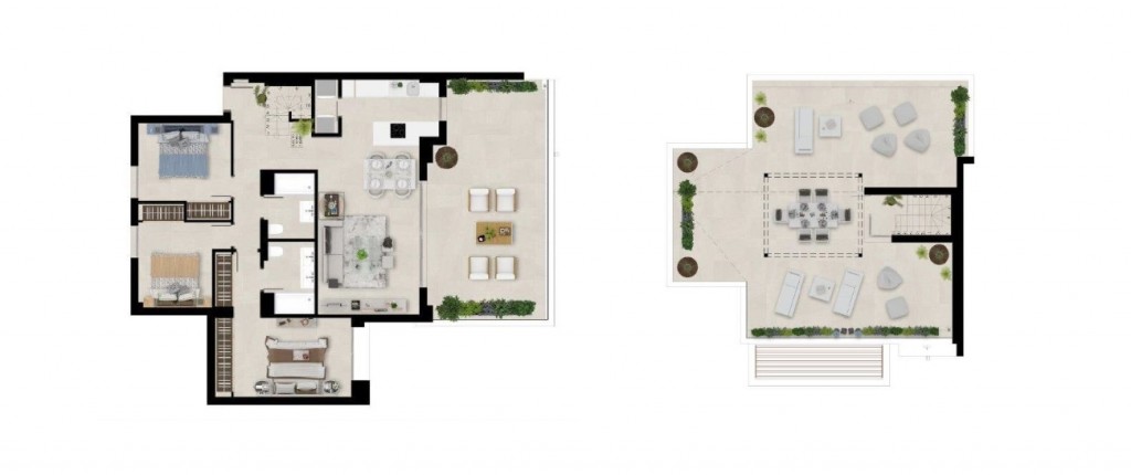 Floor plan penthouse 3 beds
