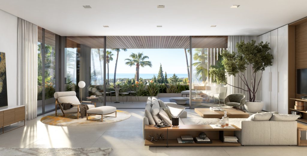 Marbella top moderni rezidence obyvaci pokoj